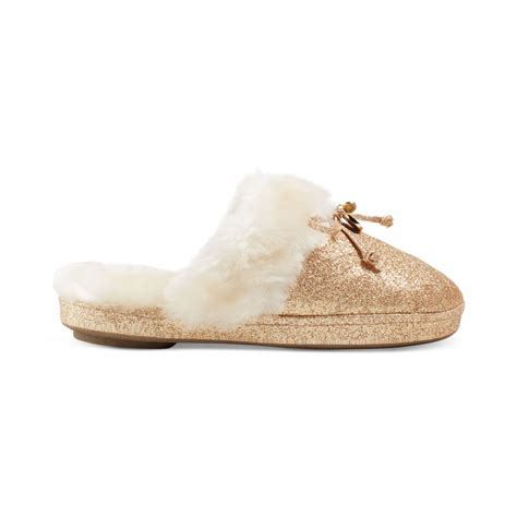 michael kors slippers fur|Michael Kors slip on slippers.